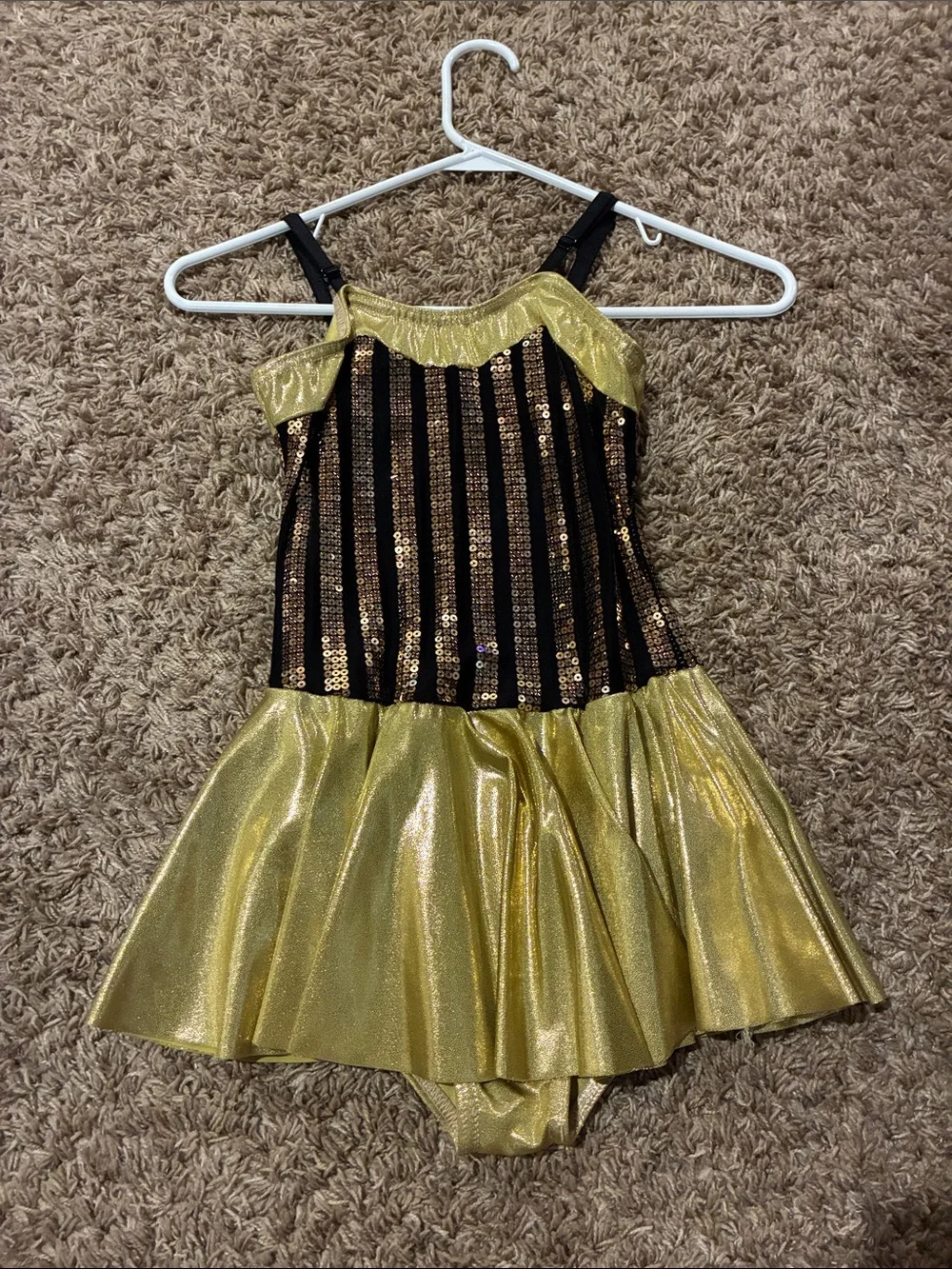 Kids gold and black skating / dance costume